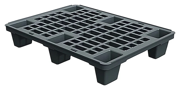 Паллет ТАРА.РУ SD 680 800х600х140 мм (перфорированный на 6 ножках) синий