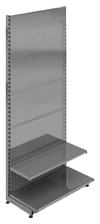 Стеллаж пристенный перфорированный STAHLER (CRYSPI) Eco Line L=665, H=2250, G=370