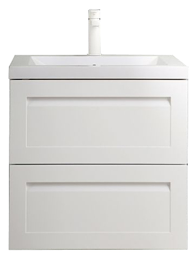 Тумба под раковину Art&Max AM-Platino-580-2C-SO-BM эмаль белый матовый