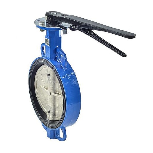 Затвор дисковый поворотный Россия Ду 150 Ру16 межфл с рукояткой диск чугун манжета EPDM