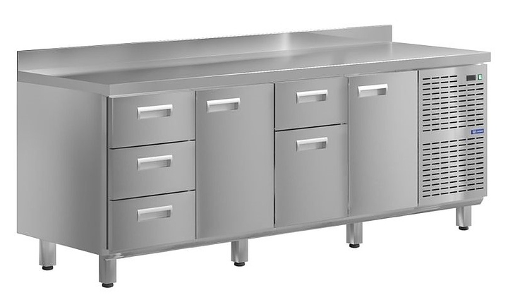 Стол холодильный KAYMAN КСХ-3141/60 (2 двери, 5 ящиков)