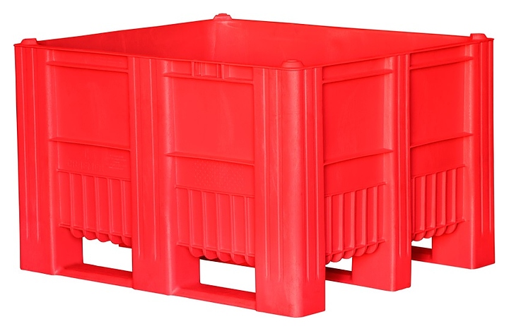 Контейнер ТАРА.РУ С-Box 1210 S (740) 1200х1000х740 мм (сплошной на полозьях) красный