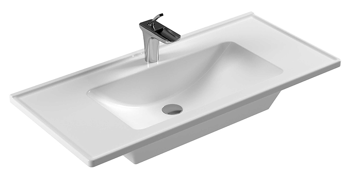 Раковина врезная на столешницу SEREL 3037 100х46х16,5 см, фарфор, белая