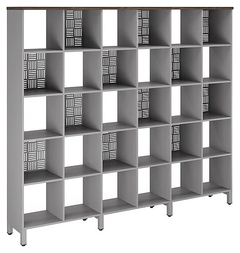 Стеллажная система КОБОР SQ-5X6 aluminum/charlston