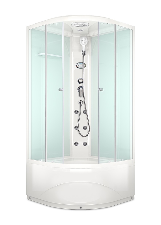 Душевая кабина с гидромассажем и блоком управления Domani-Spa Delight 88 high DS01D88HWCl10 80х80 см