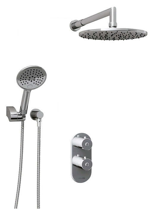Комплект душевой встраиваемый термостатический Wasserkraft A16030 Thermo хром