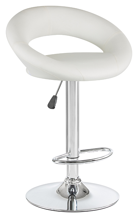 Стул барный DOBRIN 5001-LM MIRA (белый, хромированная сталь)