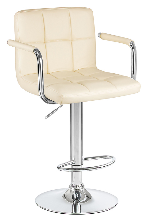 Стул барный DOBRIN 5011-LM-N KRUGER ARM (кремовый, хром) 2 шт.