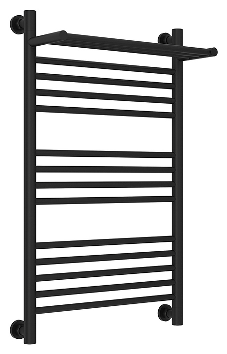 Полотенцесушитель водяной Сунержа Богема с полкой+ 80x50 см матовый черный