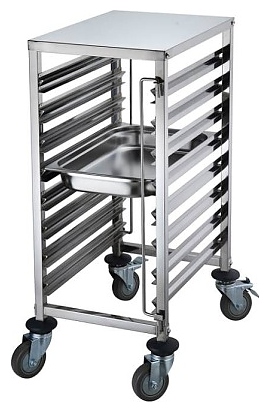 Тележка-шпилька для гастроемкостей CSS TR-6AT 6 уровней GN1/1 (нерж. сталь)
