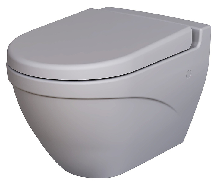 Унитаз подвесной с крышкой-сиденьем Ambassador Nord 133T20301-132T20301 серый матовый