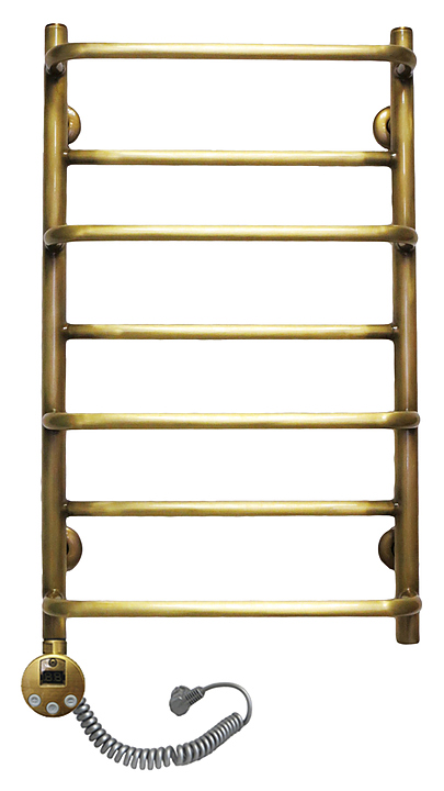 Полотенцесушитель электрический Domoterm Орфей П7 40x70 см АБР EL, левый, античная бронза