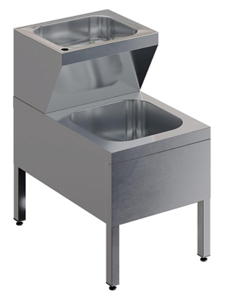 Ванна моечная моповая Restoinox ВММР-2/7,7 с рукомойником