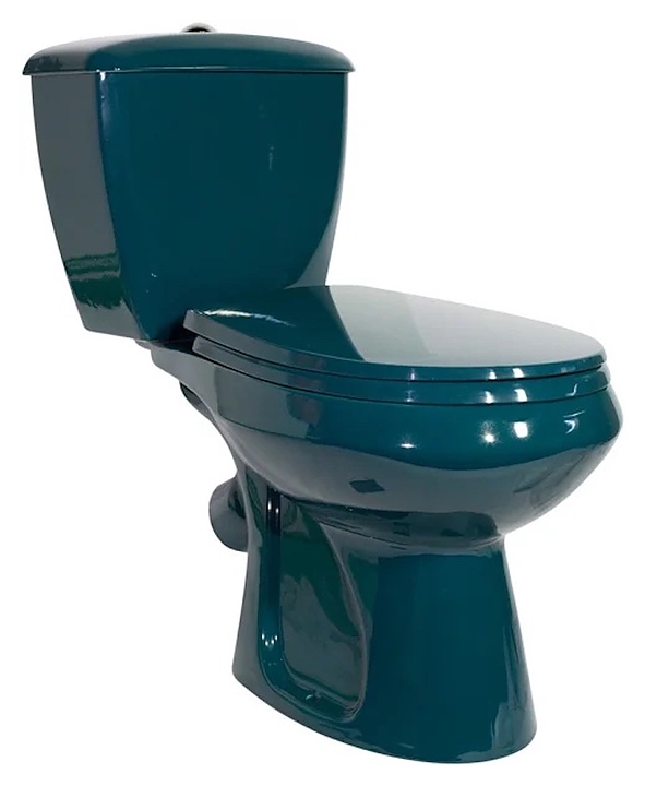 Унитаз-компакт Оскольская керамика Элисса, нижний подвод, зеленый