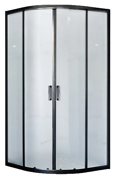 Уголок душевой Royal Bath RB HKD-C-BL 100x100x185 см, матовое, чёрный профиль
