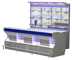 Стойка барная CRYSPI Джаз 4000 мм (прямая)