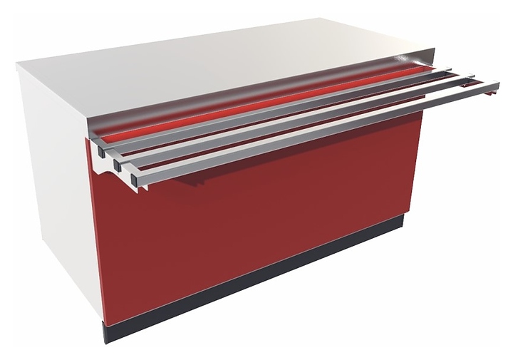 Прилавок для горячих напитков Abat Сэйла ПГН-70Е-01 бордо