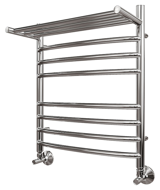 Полотенцесушитель водяной Point Альфа PN05156SP П7 500x600 с полкой, хром