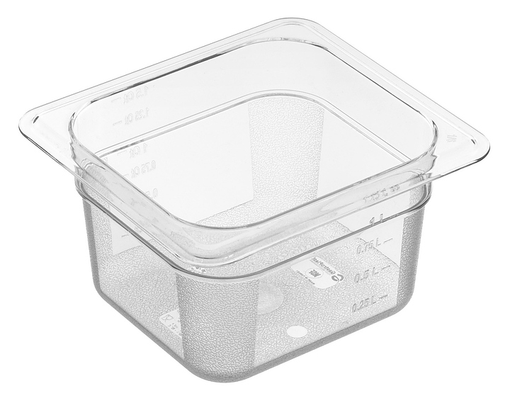Гастроемкость Gastroplast 79659 GN 1/6-100 (176x162х100) 1.4 л поликарбонат, прозрачный