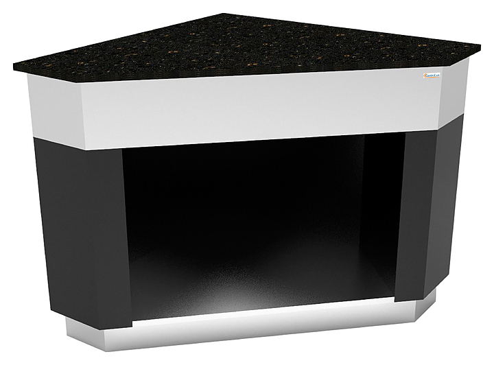 Прилавок угловой Gastrolux ПНУ-В/SI