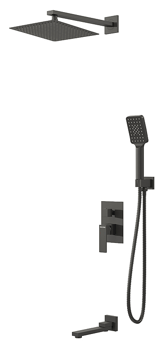 Душевая система встраиваемая Grossman Style 501.K35.05.210 черный матовый