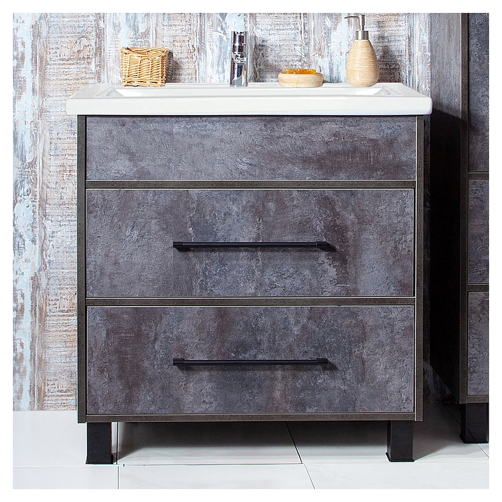 Тумба под раковину БРИКЛАЕР Чили 70 см напольная, цемент