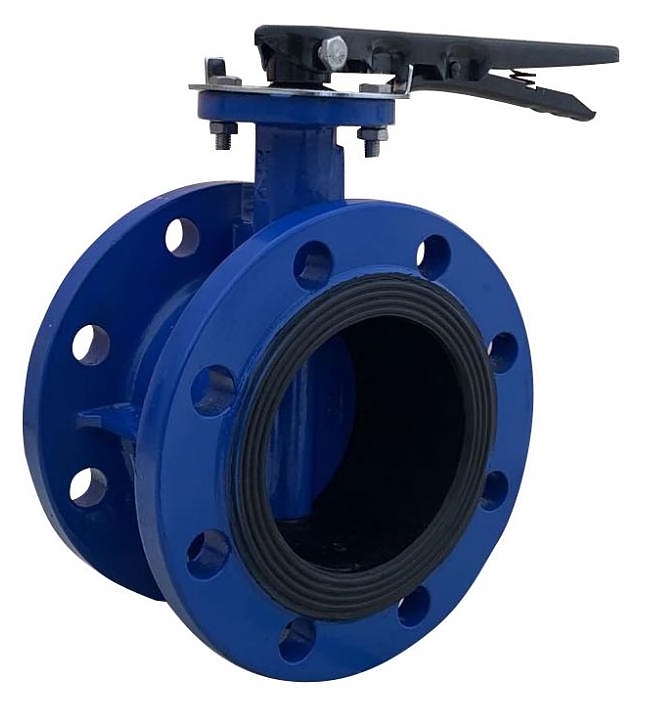 Затвор дисковый поворотный Benarmo 107-7973, PN 1,6 МПа, ДУ 150, фланцевый чугунный, манжета EPDM, с рукояткой