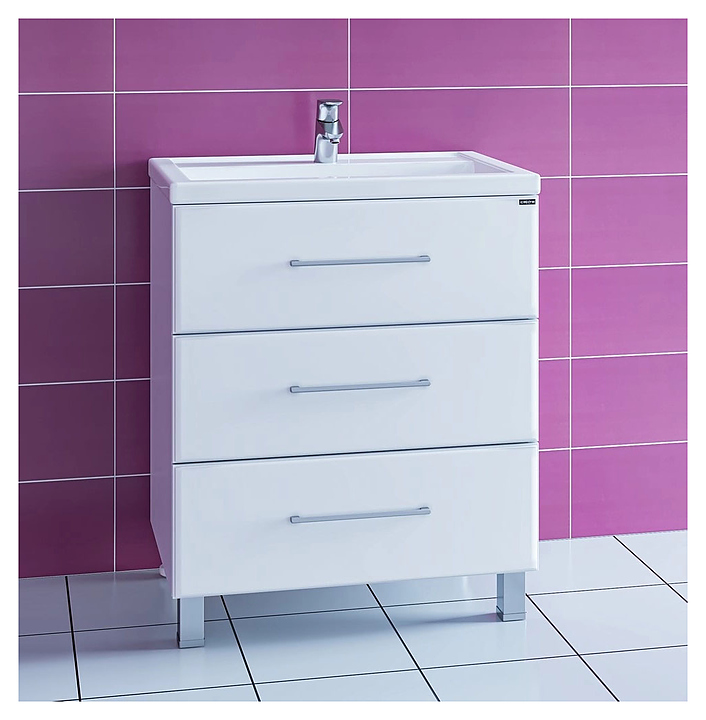 Тумба под раковину СаНта Омега 70 напольная, 3 ящика