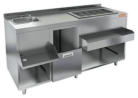 Барная станция HICOLD НБМКС-16/6БПК (с бортом, без ящиков)