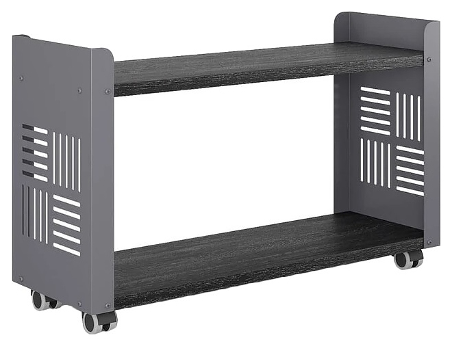 Стеллаж мобильный КОБОР SМ2-90/30 graphite/wood