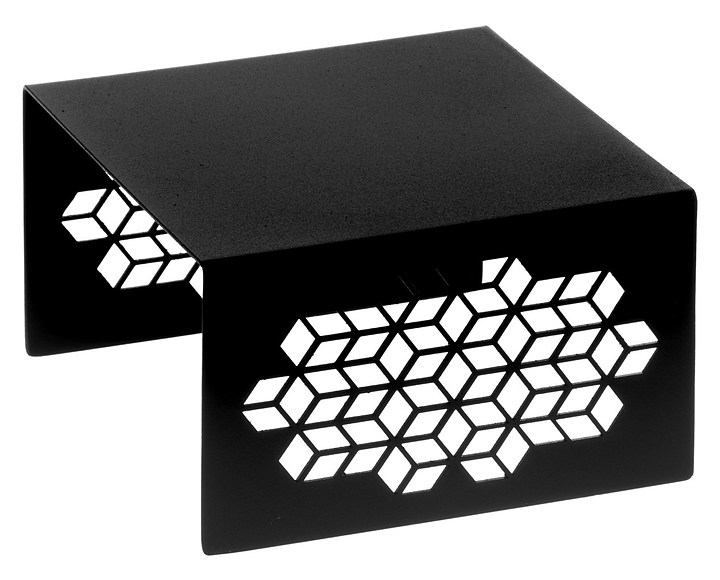 Подставка фуршетная Luxstahl Куб 150х150х90 мм ажурная черная