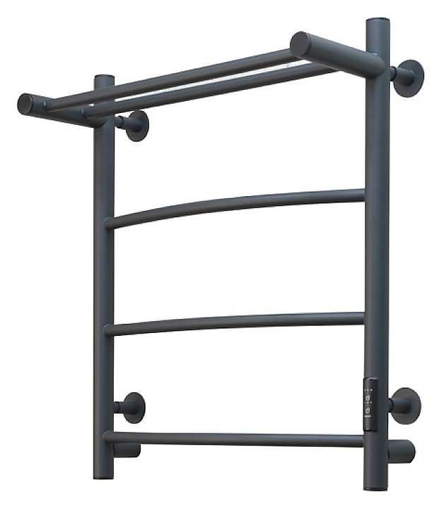 Полотенцесушитель электрический с полочкой Тругор Пэк сп 5 П 60х50 см, графит