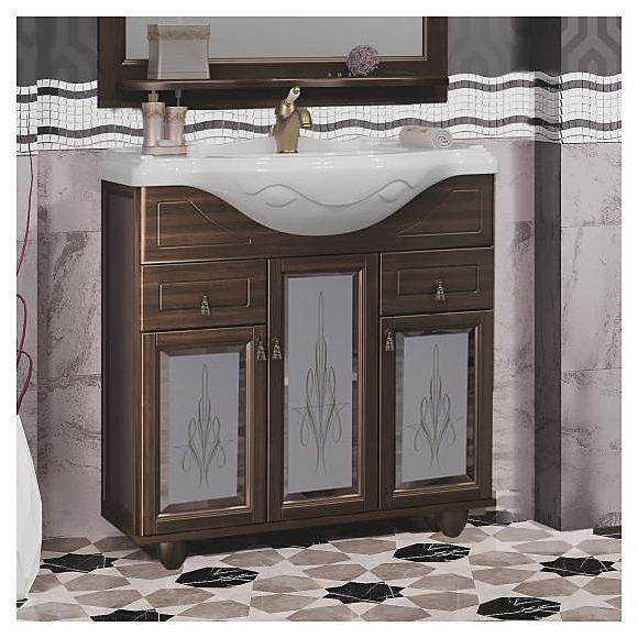 Тумба напольная под раковину OPADIRIS Тибет 85 00-00002852, орех антикварный