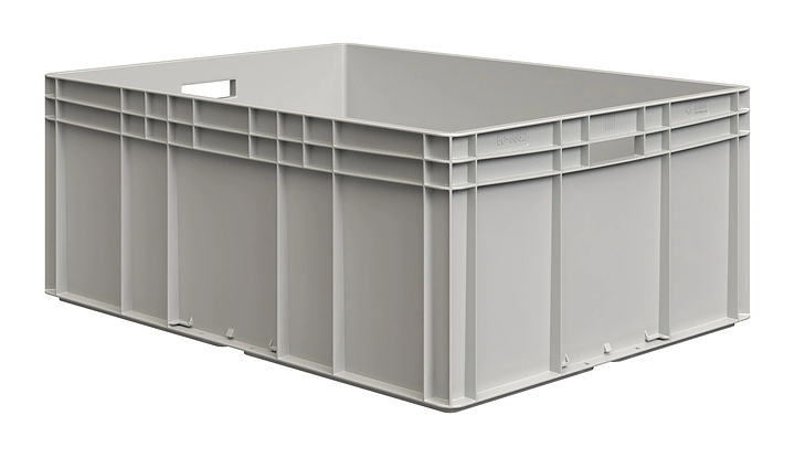 Ящик-евроконтейнер iPlast ЕС-8632.3 800х600х320 мм светло-серый