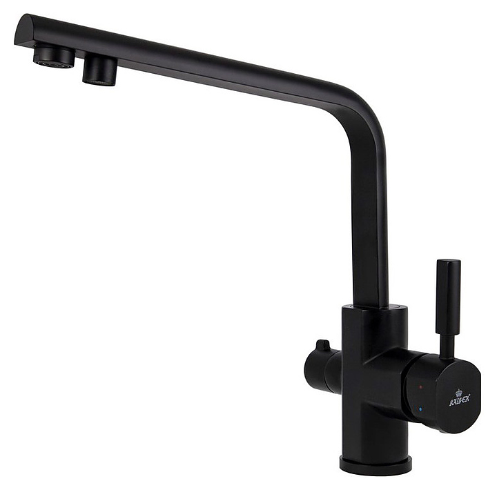Смеситель для кухни Kaiser Decor 40144-9 под фильтр для питьевой воды, черный матовый