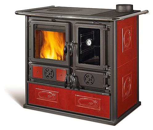 Отопительно-варочная печь La Nordica Rosa Reverse (бордовый)