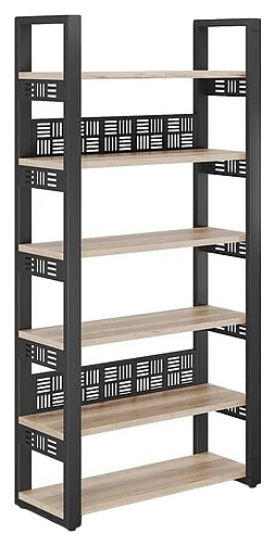 Стеллаж открытый КОБОР SO6-120/36 black/natural