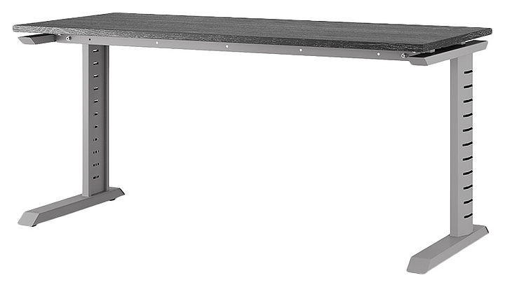 Стол офисный КОБОР L2-160/70 aluminum/glazed