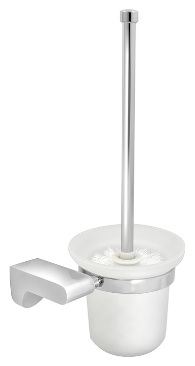 Ершик туалетный Puff Solinne B-82714 Mirror (силумин / стекло матовое) хром / сатин