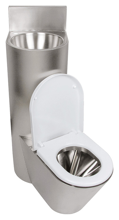 Унитаз антивандальный Oceanus 1-004.1(R) (нерж. сталь) правый