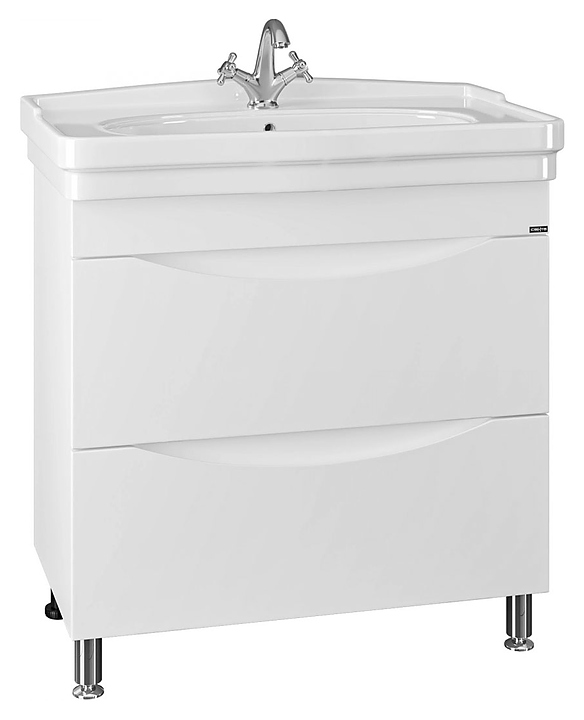 Тумба под раковину СаНта Сатурн 85 напольная, 2 ящика