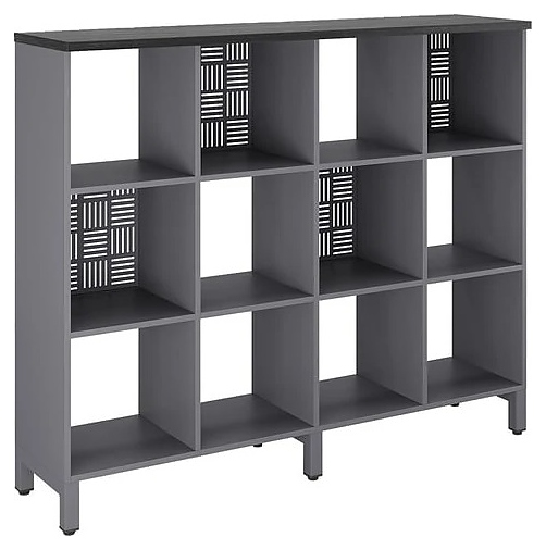 Стеллажная система КОБОР SQ-3Х4 graphite/wood