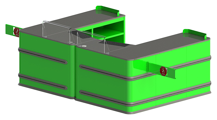 Кассовый бокс Commerce Renessance Апарт остров LT 1750 см, прямой накопитель