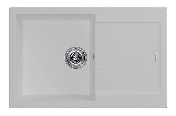 Кухонная мойка KUCHENSTERN 206WH20 PLAT 50 α-Granit 780х500х200 мм белый