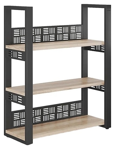 Стеллаж открытый КОБОР SО3-120/36 black/natural