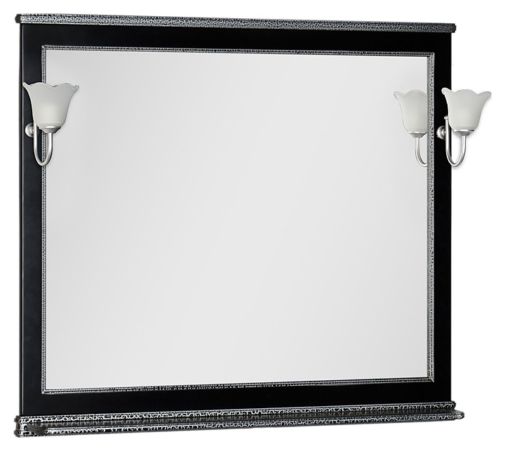Зеркало Aquanet Валенса 110 черное краколет/серебро