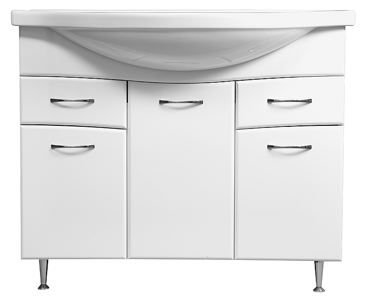 Тумба напольная Stella Polar Волна 100-8 SP-00000136, белая