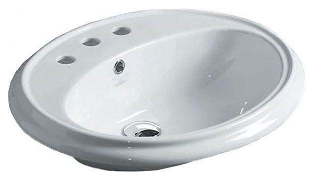 Раковина встраиваемая SIMAS Arcade AR859bi*3 61х50.5 см, три отв. под смеситель, керамика, белый