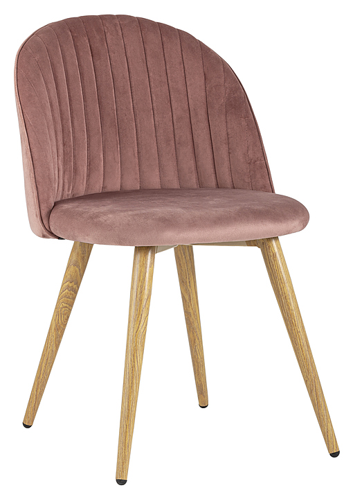 Стул Stool Group Лион Страйпс велюр розовый