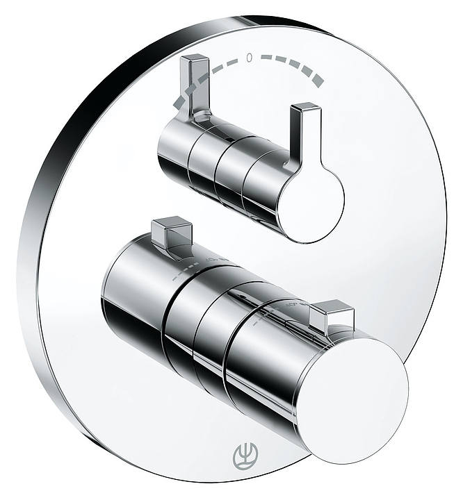 Смеситель для ванны с душем встраиваемый KLUDI Nova Fonte Puristic 208300515 с термостатом, хром